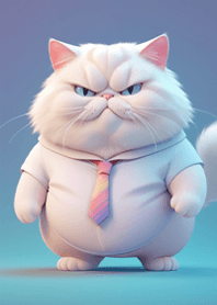 Angry fat cat