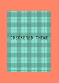 MINT GREEN CHECKERED THEMEj-APRICOTCOLOR