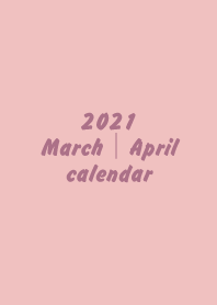 2021calendar Japanese"3-4"
