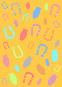 Horseshoe and carrot theme Yellow
