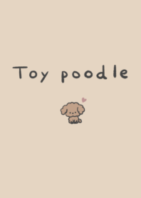 toy poodle theme beige