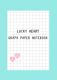 LUCKY HEART GRAPH PAPERj-BLUE GREEN
