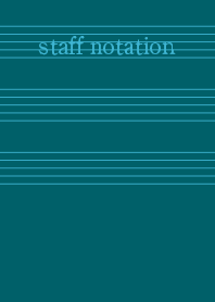 staff notation1 Deep teal green