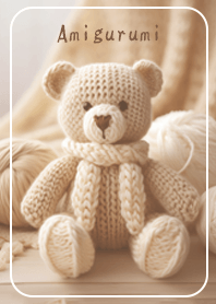 brown Natural hand-knitted bear 02_2