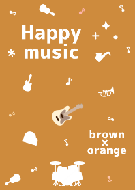 Happy music♪brown & orange