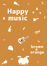 Happy music!! brown & orange