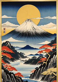浮世絵の風景-金 7