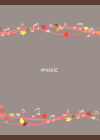Music Autumn Line on brown