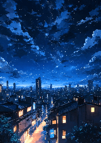 The city night sky