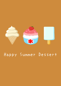 Happy Summer Dessert/BROWN/ORANGE