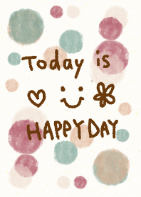 Watercolor Polka dot6 - smile10-