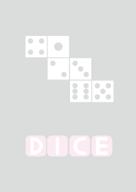 Dice simple gray and pink