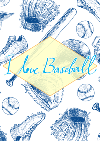 I Love Baseball◆Blue/Yellow◆