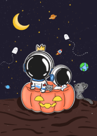 The Astronaut, Halloween and Pumpkin