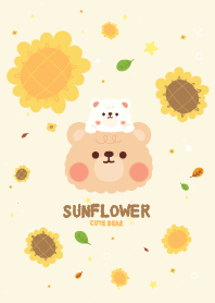 Teddy Bear Sunflower Kawaii