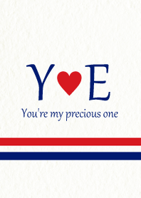 Y&E イニシャル -Red & Blue-