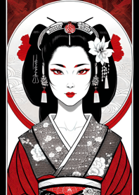 Geisha in sakura kimono 5Bf0Ac