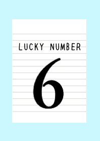 LUCKY NUMBER 6 NOTEBOOK/LIGHT BLUE