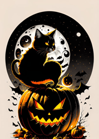 halloween cat e8C7A6