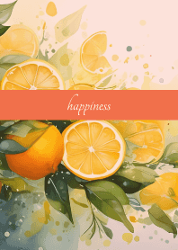 Watercolor lemons red & yellow