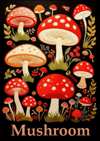 きのこの刺繍