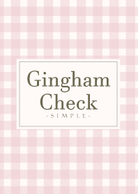 Gingham Check-Natural Pink 28
