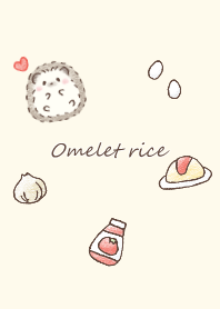Hedgehog and omelet rice yellow