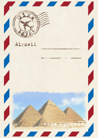 Airmail Giza Egypt Giza Pyramid Ver.