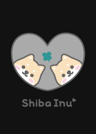 Shiba Inu Clover - Black