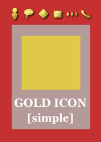 GOLD ICON [simple] - Dark Red