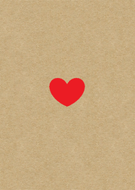 (red)Small heart x kraft