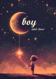 cute boy and stars