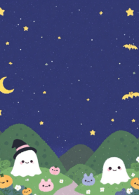 Cute little ghost on Halloween 2_34