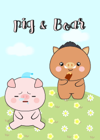 Love Cute Boar & Pig