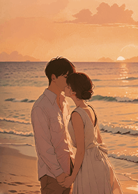 絕美情人節-夕陽下的Kiss 1.5 懷舊咖啡色