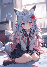 귀여운 여우 여고생❤