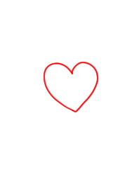 Simple heart of white and red