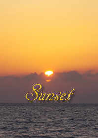 淨化並增加運氣。這是大海的夕陽風光。