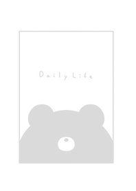 熊臉 : white gray