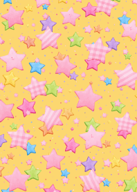 Colorful Stars02 light yellow JP