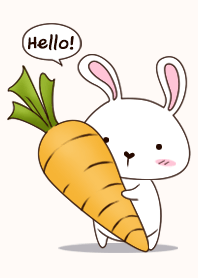 Cute white rabbit theme
