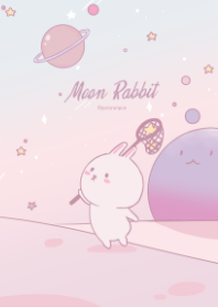 Moon Rabbit in Pastel Galaxy