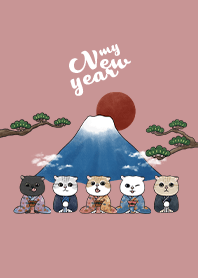 neko new year - pale pink