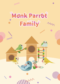 Monk Parrot Family(Orange)