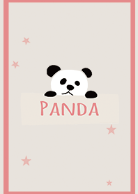ベージュ&ピンク / パンダ