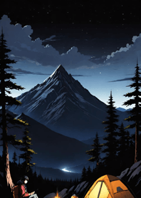 산중 캠핑 밤 MR8yj