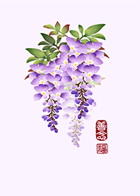 國畫系列02-紫藤花