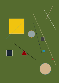 Olive Green Abstract Geometric