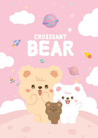 Croissant Bear Fat Kawaii Pink