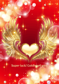 Super luck! Gold heart wing RED
